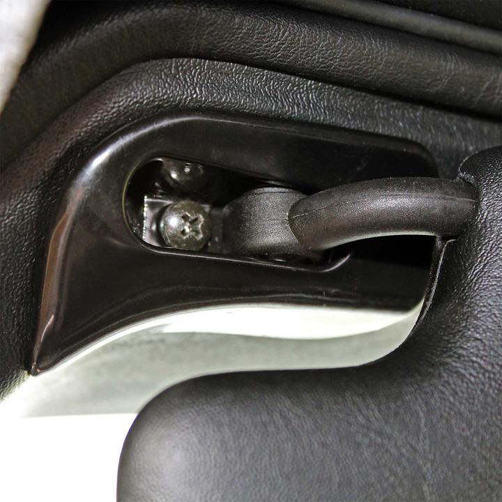 Actual product image Wiltec Sun Visor Pivot Trim Cap compatible with Mercedes SL R129 W124 black metal mount cap Left Side