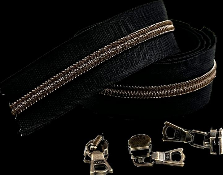 Black, Aged brass