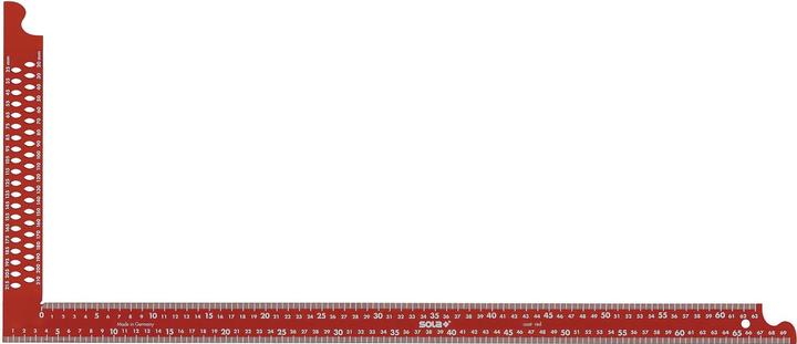 Sola Carpenter's square ZWCA red with marking holes Rail length 700 x 300 mm