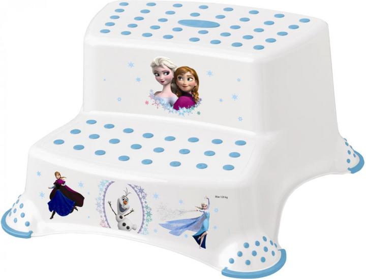 keeeper kids Tritthocker igor frozen, zweistufig, weiss mit Aufdruck, Tragkraft: 120 kg, mit Anti-Rutsch-F