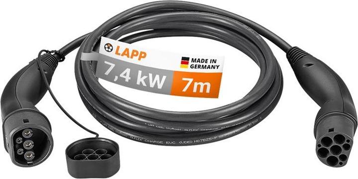 Produktbild Lapp Mobility EV-TYP2 Ladekabel glatt 1-phasig (Typ 2, 7.40 kW, 32 A, 7 m)