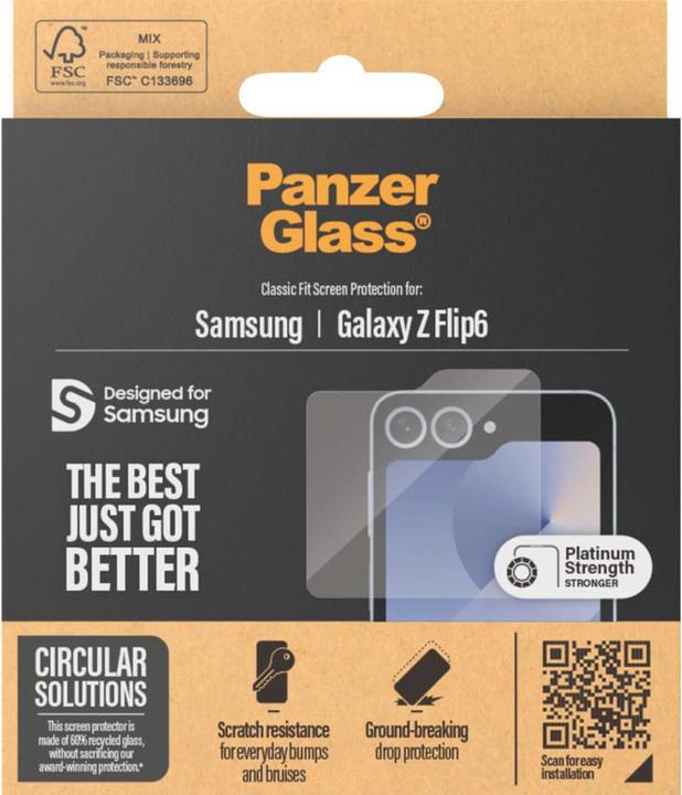 Produktbild PanzerGlass Classic Fit (1 Stück, Samsung Galaxy Z Flip6)