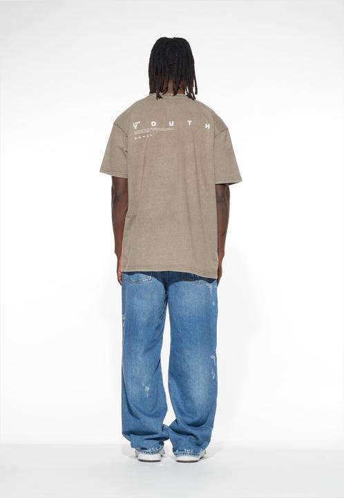 Actual product image Lost Youth LY ACID WASHED TEE DOVE - 105673 (M, L)