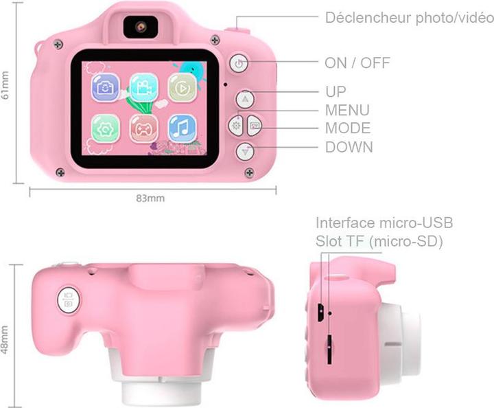 Produktbild VR Shinecon Kinderkamera EasyClick Rosa