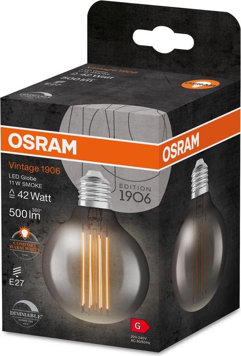 Image du produit Osram Lampe LED vintage (E27, 11 W, 500 lm, 4 x, G)