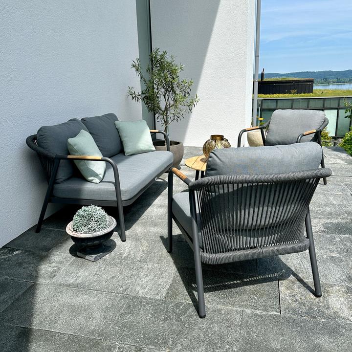 Image du produit Ventaris Verona Gartenlounge Set Aluminium 5-pièces incl. tables d'appoint Anthracite