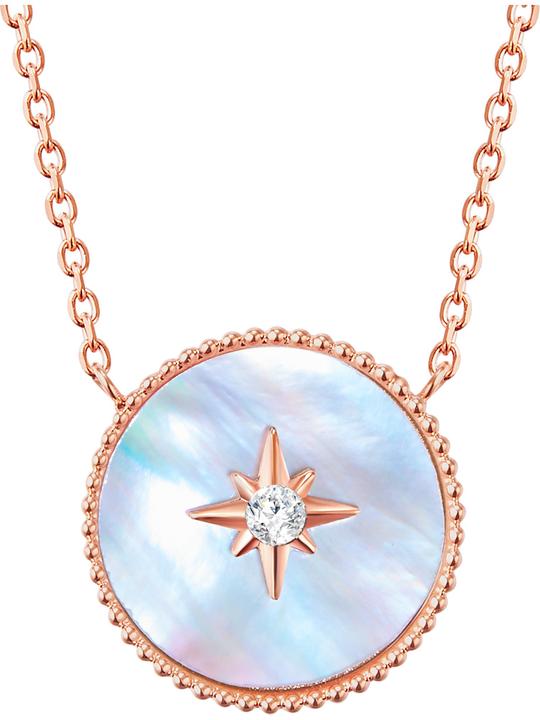 Actual product image Valero Pearls Ladies' stainless steel Preciosa mother-of-pearl rose gold 40.0 cm base chain + 5.0 cm extension - (Stainless steel, 40 - 45 cm)