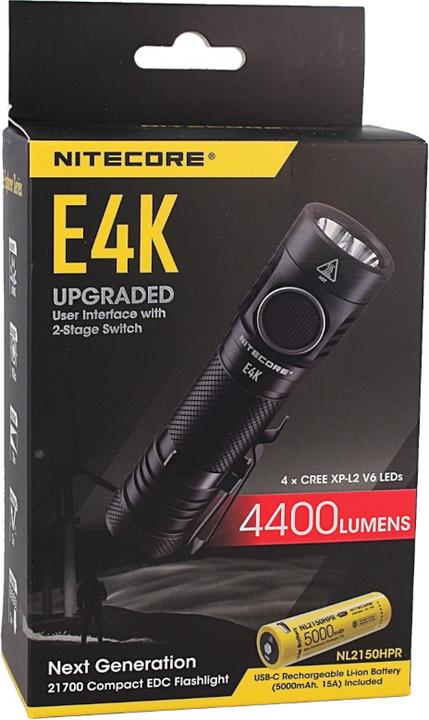 Image du produit Nitecore E4K - 4400 lumens (11.75 cm, 4400 lm)