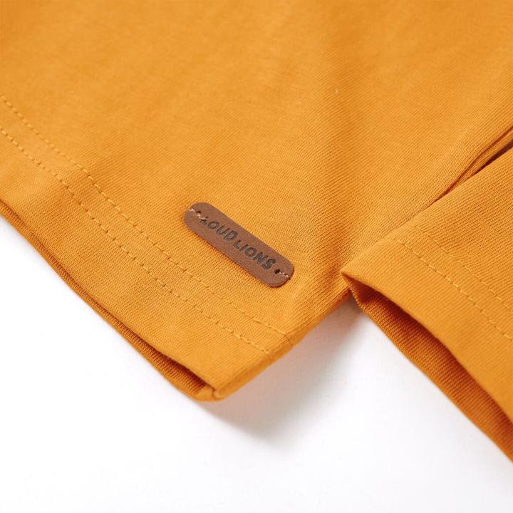Actual product image VidaXL Children's long-sleeved shirt ochre 92,Material: 100 % cotton,Colour (92)