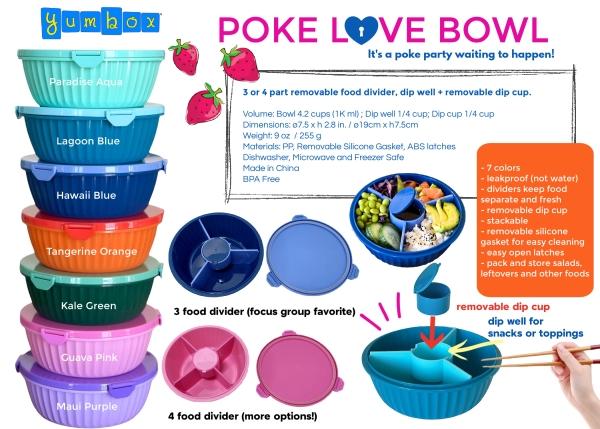 Produktbild Yumbox Poke Bowl Schüssel Schale mit 3-teiligem Teiler, Maui Purple