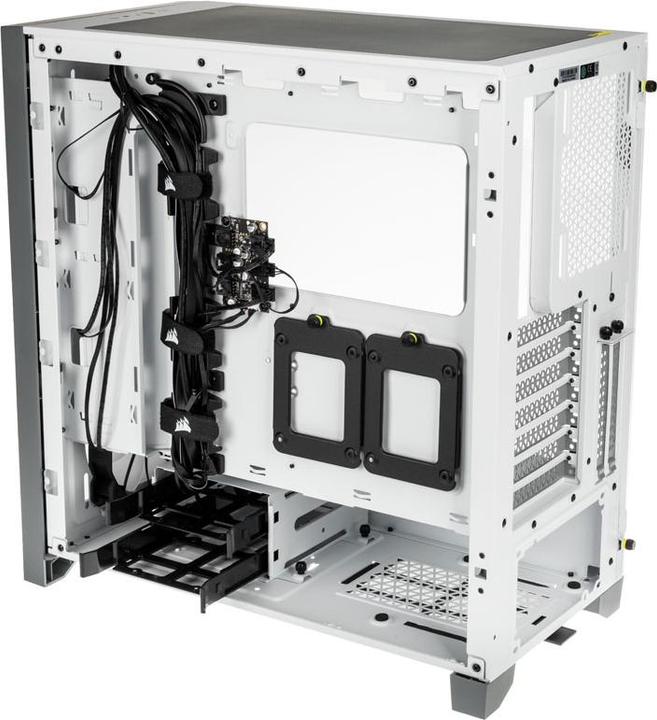 Produktbild Corsair iCUE 4000X RGB Mid-Tower White-Gehäuse aus gehärtetem Glas (ATX, mATX, Mini-ITX, E-ATX)