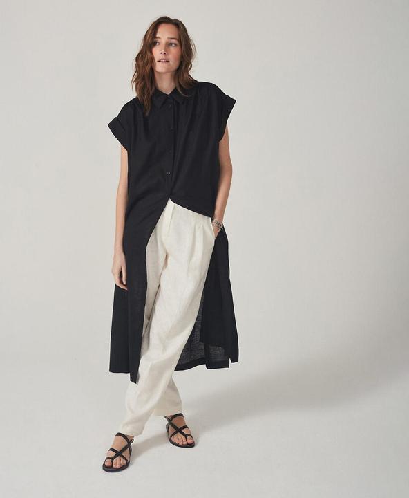 Actual product image La Redoute Collections Signature long shirt dress in linen (XL)