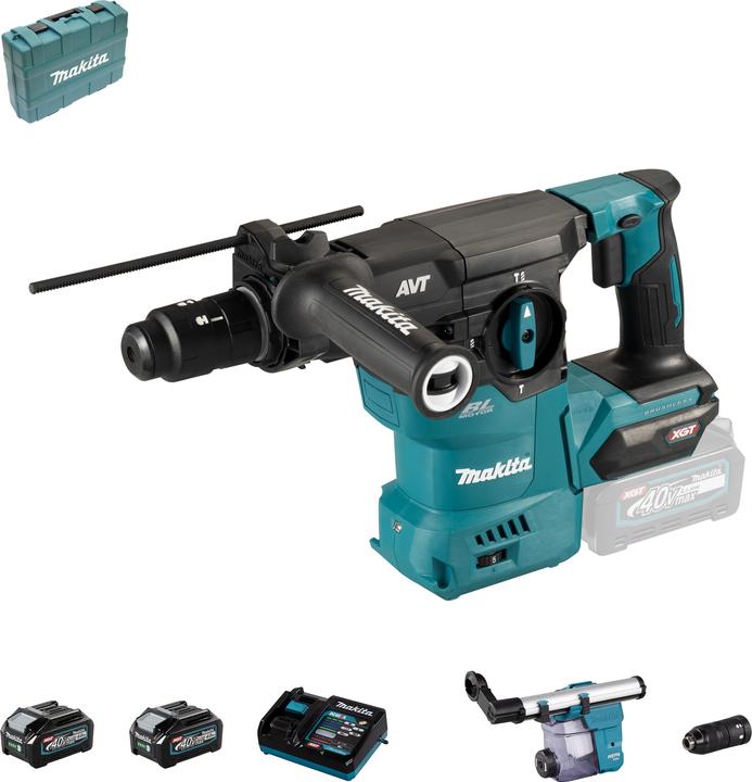 Actual product image Makita 40V Battery combi hammer HR009GM202 with quick-change chuck (Rechargeable battery operated)
