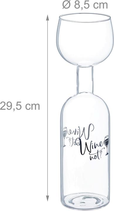 Actual product image Relaxdays Wine bottle (75 cl, 1 Glasses, Red wine glasses)