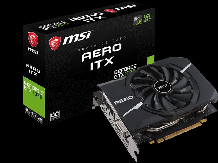 Produktbild MSI GeForce GTX 1070 AERO ITX 8G OC (8 GB)