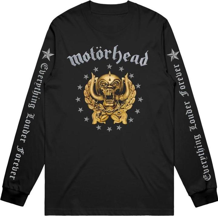 Immagine prodotto Motorhead Maglietta a maniche lunghe in cotone Everything Louder Forever unisex adulto (S)