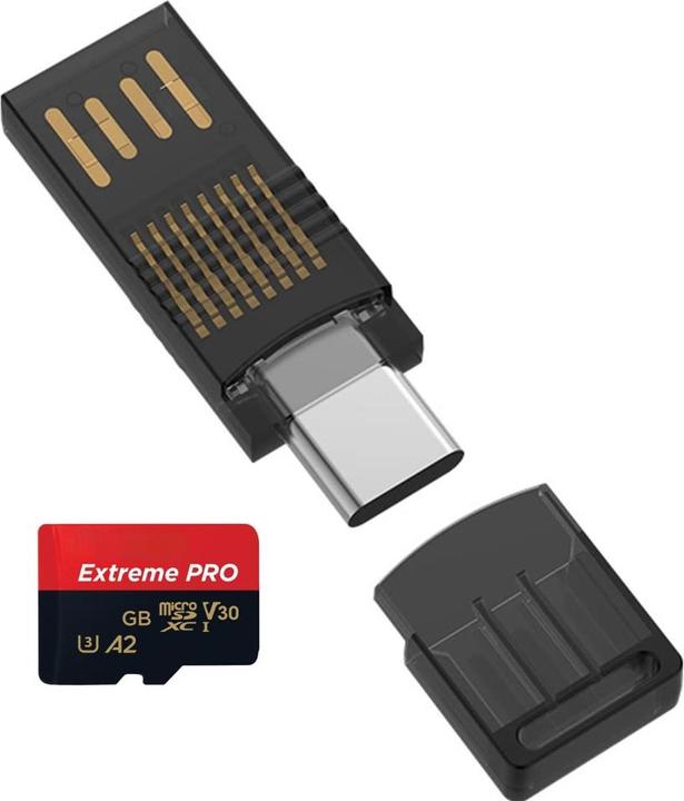 Actual product image PowerGuard 2 in 1 USB-C USB-A to MicroSD adapter (USB Type C, USB-A)