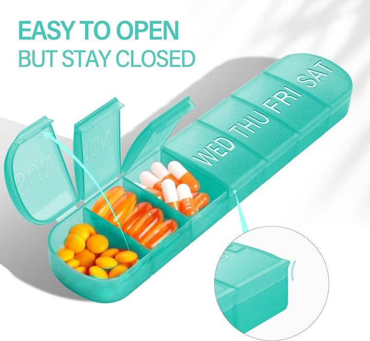 Produktbild Cbx Tablettenbox 7 Tage – Wochen Pillendose mit grosser Kapazität