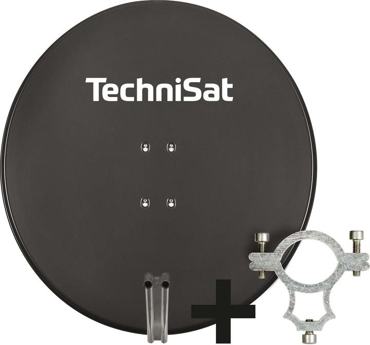 Produktbild TechniSat TECH-Satman850Plus-AZ/EL-Schelle-grau (Parabolantenne, 38.20 dB, DVB-S / -S2)