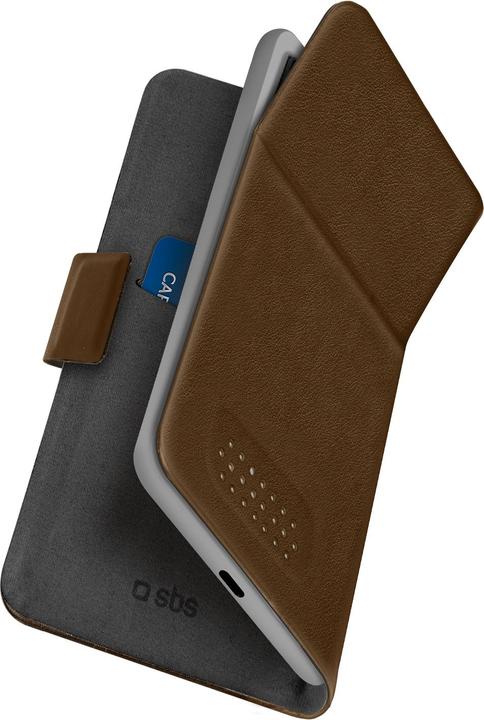 Produktbild SBS universelt slankt book cover til mobil op til 6,8". Brun (Universal)