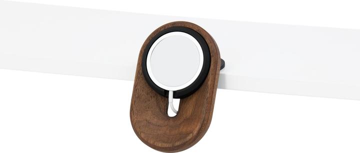 Actual product image Oakywood MagSafe iPhone Desk Shelf Mount - magnetic shelf mount for iPhone - color Walnut -