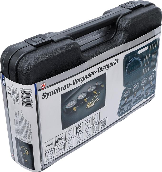 Productafbeelding BGS Synchrone carburateur tester | met 4 synchrone klokken | 26-pcs.