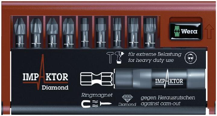 Produktbild Wera Bit-Check 10 Impaktor 1 (PH, Sechskant, TORX® BO, PZ, 1/4 in Aussensechskant)