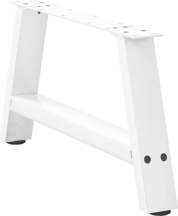 Image du produit VidaXL Pieds de table basse en forme de A 2 pcs. Blanc 60x(30-31) cm Pied de table en acier