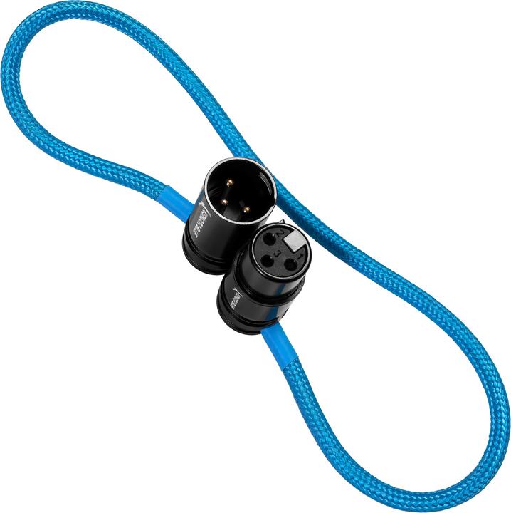 Produktbild Kondor Blue 16” Straight Low Profile Right Angle XLR Cable () (0.41 m, XLR)