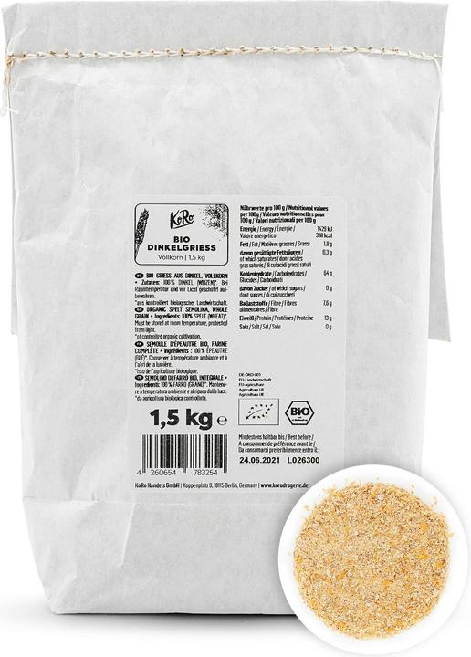 Image du produit KoRo Semoule complète d'épeautre bio, grossière (1500 g)
