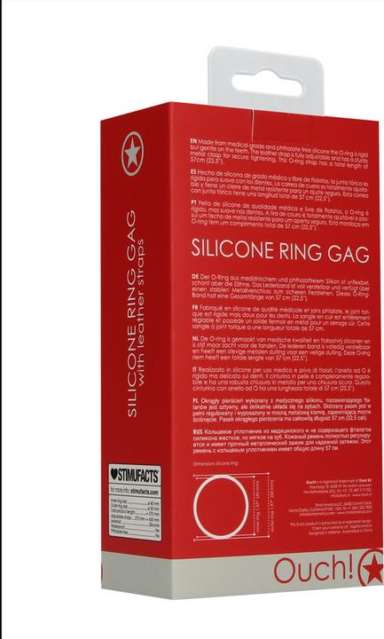 Produktbild Ouch! Silicone Ring Gag - With Leather Straps