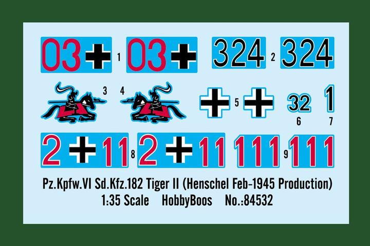 Image du produit Hobby Boss Pz.Kpfw.VI Sd.Kfz.182 Tiger II (Henschel Feb-1945 Production)