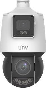Uniview Telecamera PTZ Prime 2x4MP con doppio obiettivo fisso da 4 mm e motorizzato da 4,8-120 mm W
