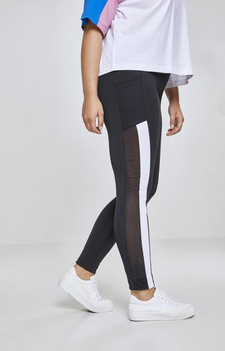 Actual product image Urban Classics Ladies Tech Mesh Striped Pocket Leggings (XS)