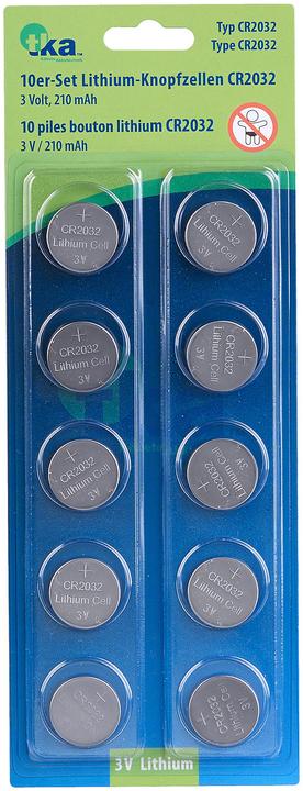 Immagine prodotto TKA Pile a bottone al litio CR2032 (pila BIOS), 3 volt, in confezione economica da 5 (5 pz., CR2032, 210 mAh)
