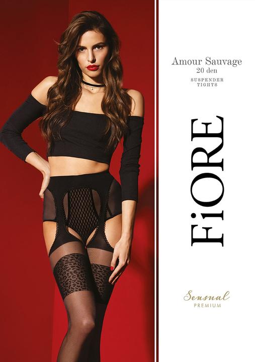 Produktbild Fiore AMOUR SAUVAGE Suspender pantyhose 20 den (S)