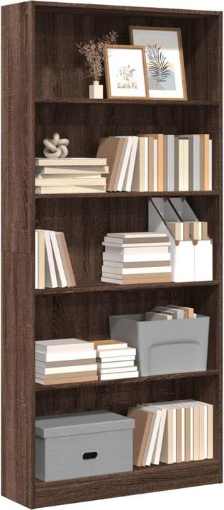 Immagine prodotto VidaXL Bücherregal Regal Standregal Büroregal Aktenregal Braun Eichen-Optik (80 x 24 x 176 cm)