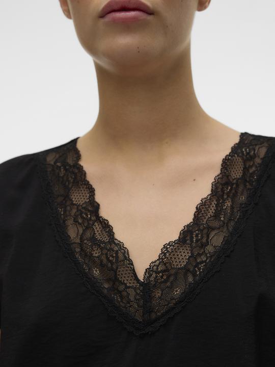 Image du produit Vero Moda Vmsafa Sl V-Neck Lace Top Wvn Ga Noos (S)
