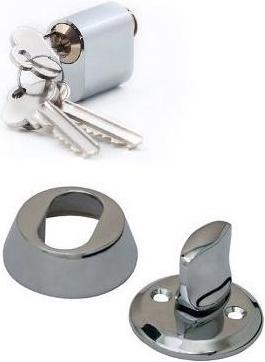 Actual product image Valnes Cylinder Set Scandinavian E701 18 Chrome (Profile cylinder)