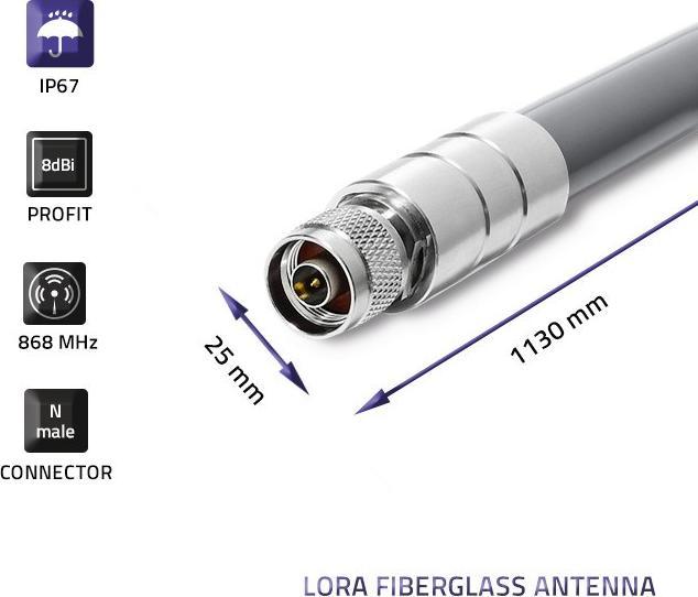 Immagine prodotto Qoltec 57025 Antenna LoRa | 8 dBi | All'aperto