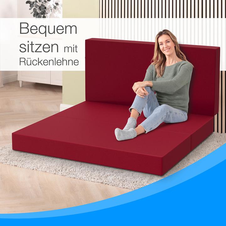 Produktbild Bestschlaf Klappmatratze, 3-teilige Faltmatratze, Reisebett, Gästematratze (140 x 195 cm, Schaumstoffkern)