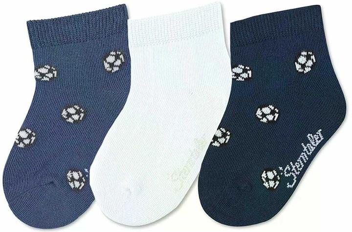 Immagine prodotto Sterntaler Set di 3 calzini da calcio blu taglia 17-18 (confezione da 3, 17 - 18)