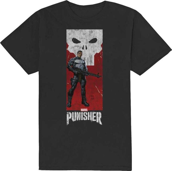 The Punisher Unisex Adult Holding Gun Cotton T-Shirt