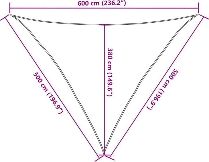 Image du produit VidaXL Sonnensegel farbe 100% Polyester Oxford (5 x 5 x 6 m)