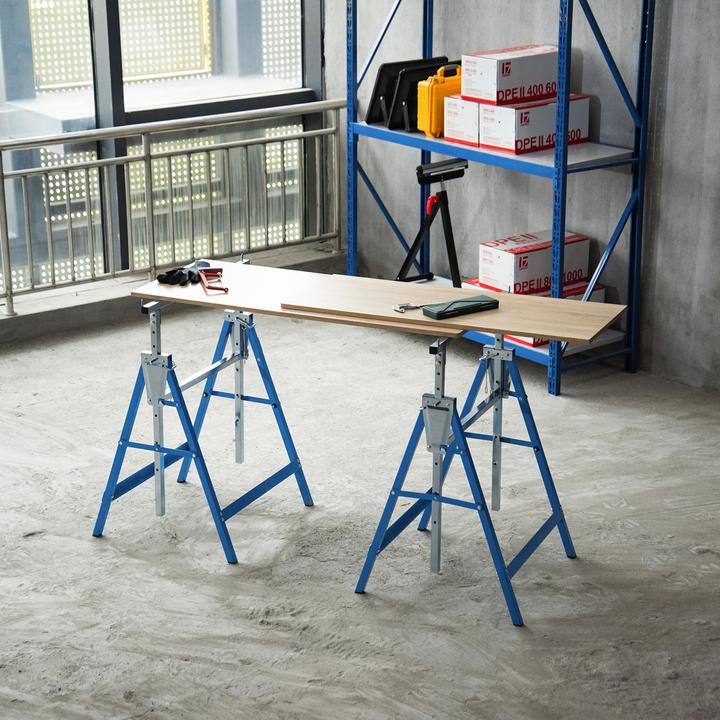 Image du produit Homcom Chevalet d'échafaudage en set de 2 (58 cm, 68 cm)