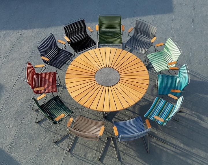 Image du produit Houe CLICK Chaise de jardin avec accoudoirs en bambou Structure en acier