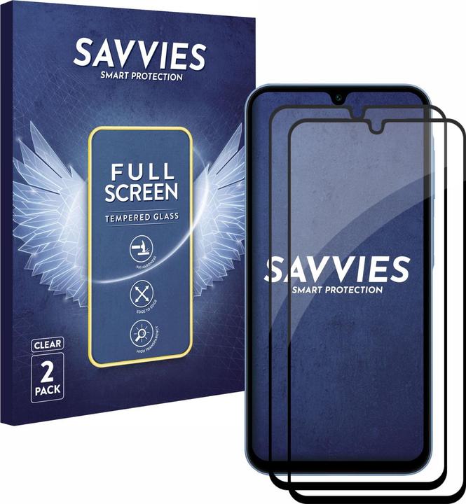 Immagine prodotto Savvies Protezione dello schermo in vetro blindato a schermo intero (2 Pezzo/i, Samsung Galaxy A15)