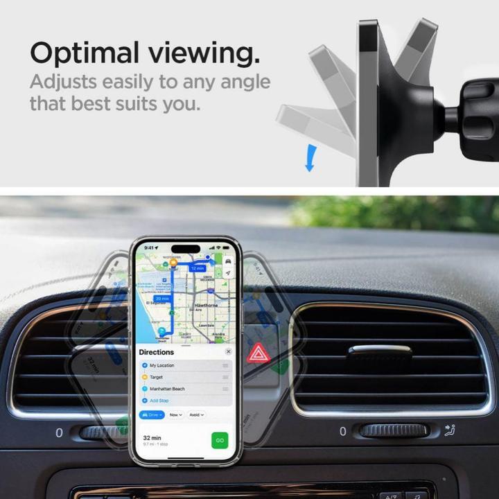 Produktbild Spigen Autohalterung mit Ladegerät ITM12W Onetap Pro 3 Magnetic Magsafe Vent Car Mount Wireless Charger b (15 W)