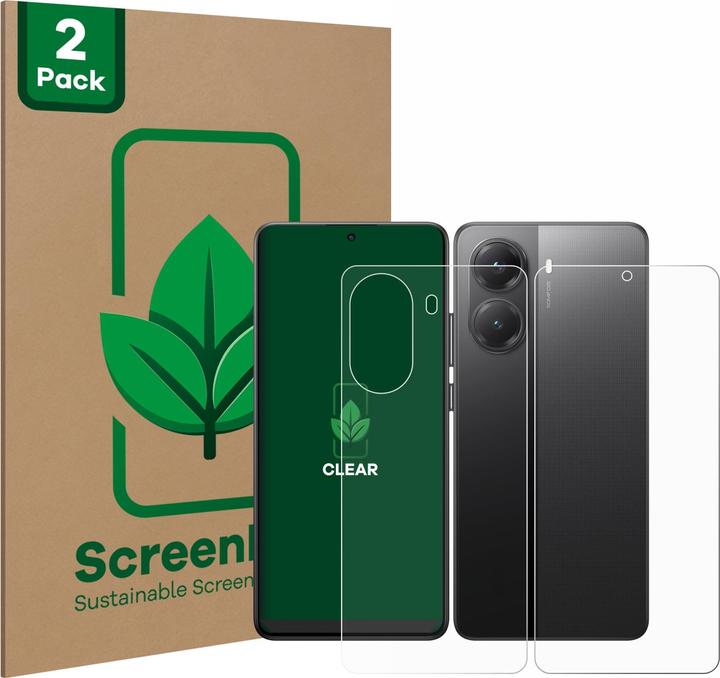 Immagine prodotto ScreenLeaf Pellicola protettiva, Proteggi Schermo Sostenibili, Clear, Antigraffio (2 Pezzo/i, Xiaomi Poco X7 Pro)