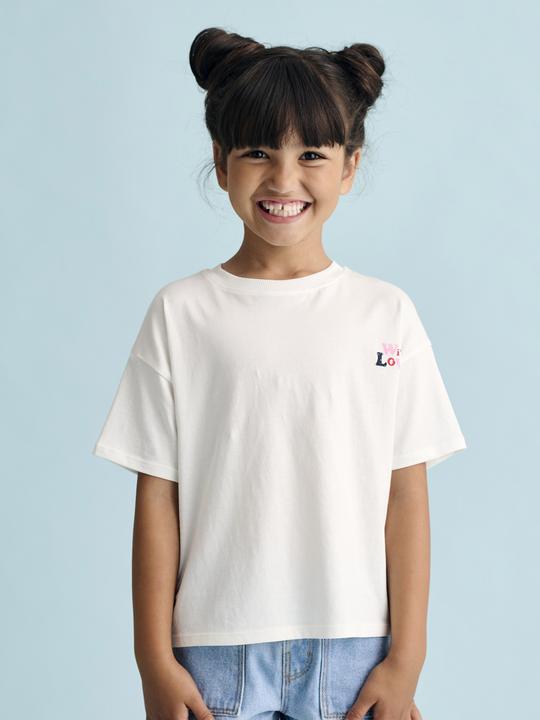Immagine prodotto Vertbaudet Bedrucktes Mädchen T-Shirt, leichte Oversized-Form (98)